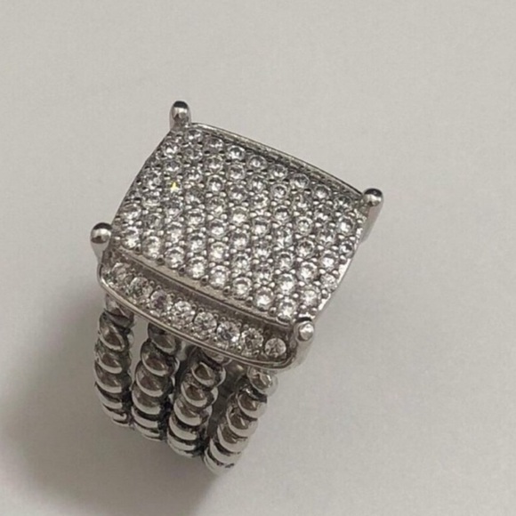 Wheaton® Ring in Sterling Silver with Pavé Diamonds sz7 - Picture 4 of 7